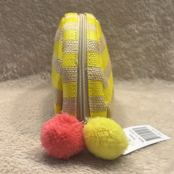 SAKS FIFTH AVENUE Striped Raffia Pouch - Picture 2 of 9